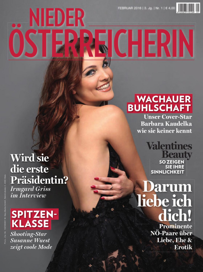 Barbara Kaudelka featured on the Nieder Osterreicherin cover from February 2016