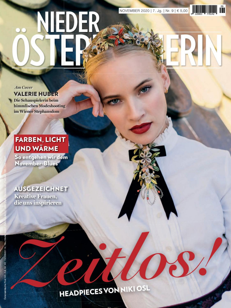 Valerie Huber featured on the Nieder Osterreicherin cover from November 2020