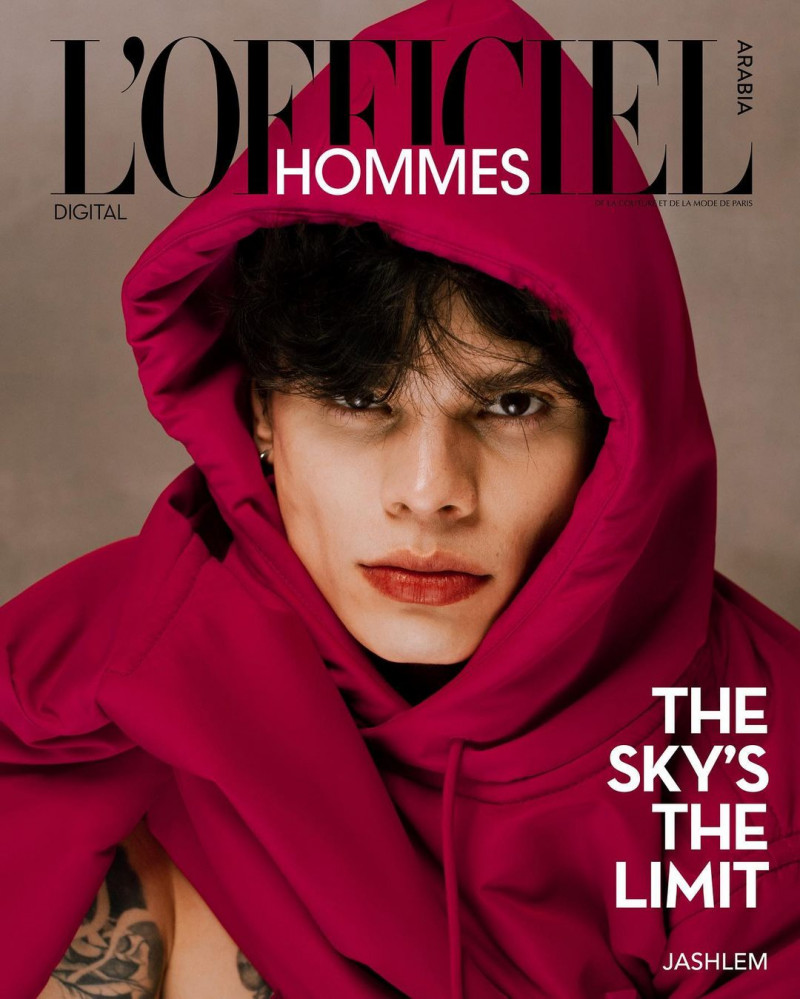 Jean Carlo Leon featured on the L\'Officiel Hommes Arabia cover from February 2023