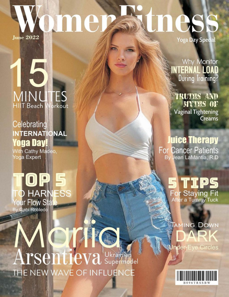 Mariia Arsentieva featured on the Women Fitness India cover from June 2022