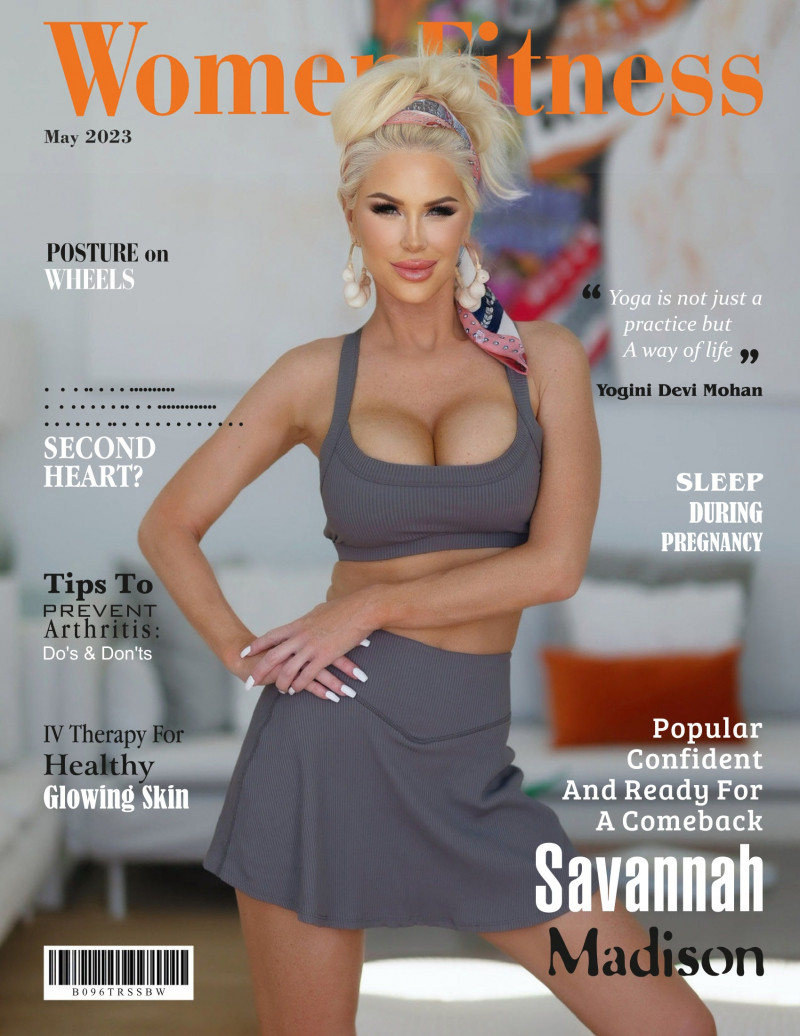 Savannah Madison featured on the Women Fitness India cover from May 2023