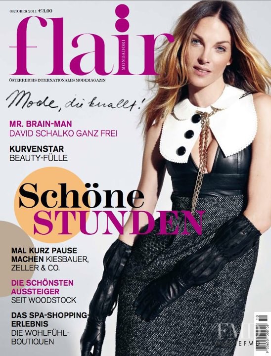 Paulina Nemcova featured on the flair Austria cover from October 2011