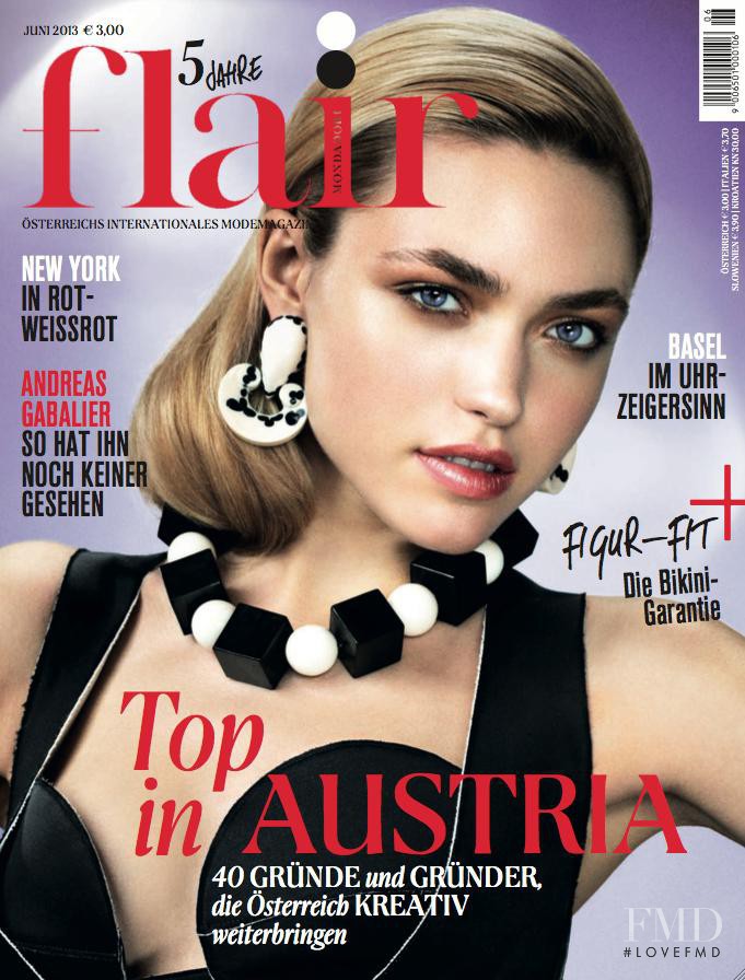 Cora Keegan featured on the flair Austria cover from June 2013