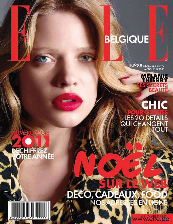 Melanie Thierry featured on the Elle Belgium cover from December 2010