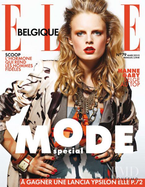 Hanne Gaby Odiele featured on the Elle Belgium cover from March 2010