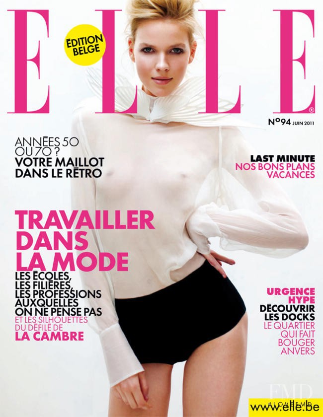 Michelle Westgeest featured on the Elle Belgium cover from June 2011