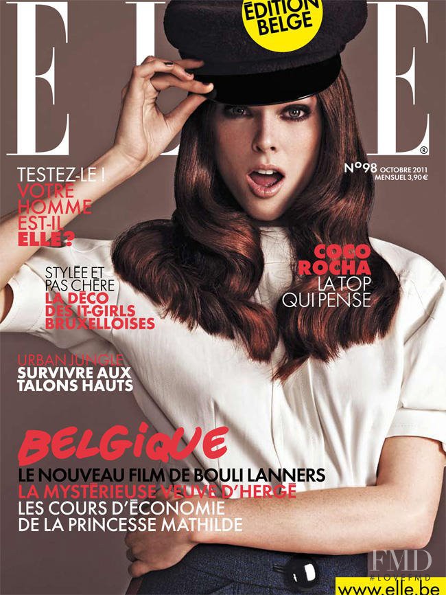 Coco Rocha featured on the Elle Belgium cover from October 2011