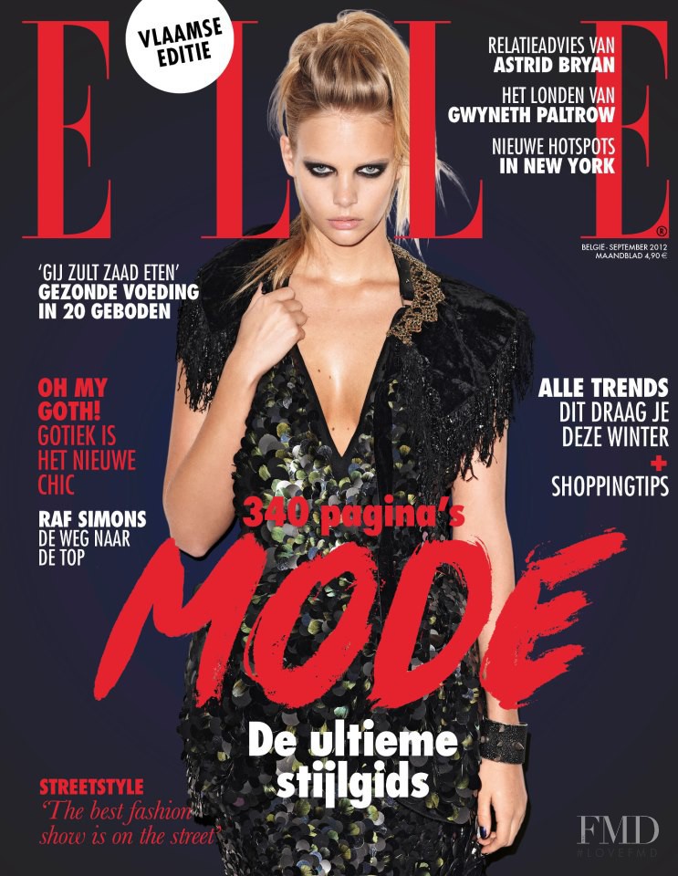 Marloes Horst featured on the Elle Belgium cover from September 2012