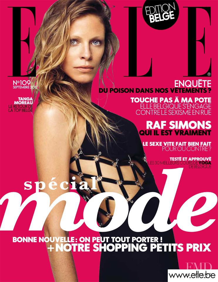 Tanga Moreau featured on the Elle Belgium cover from September 2012