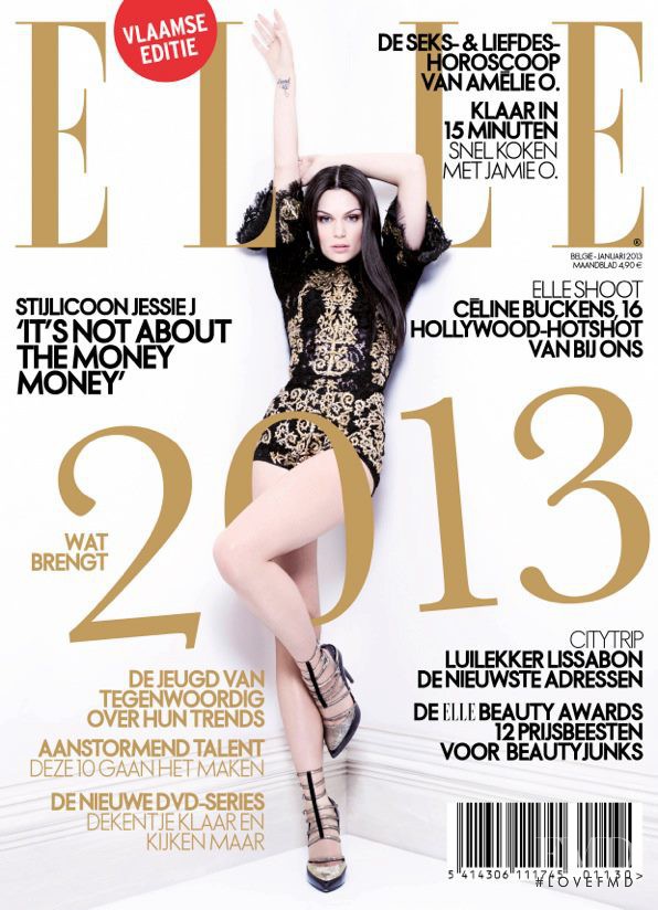 Jessie J. featured on the Elle Belgium cover from January 2013