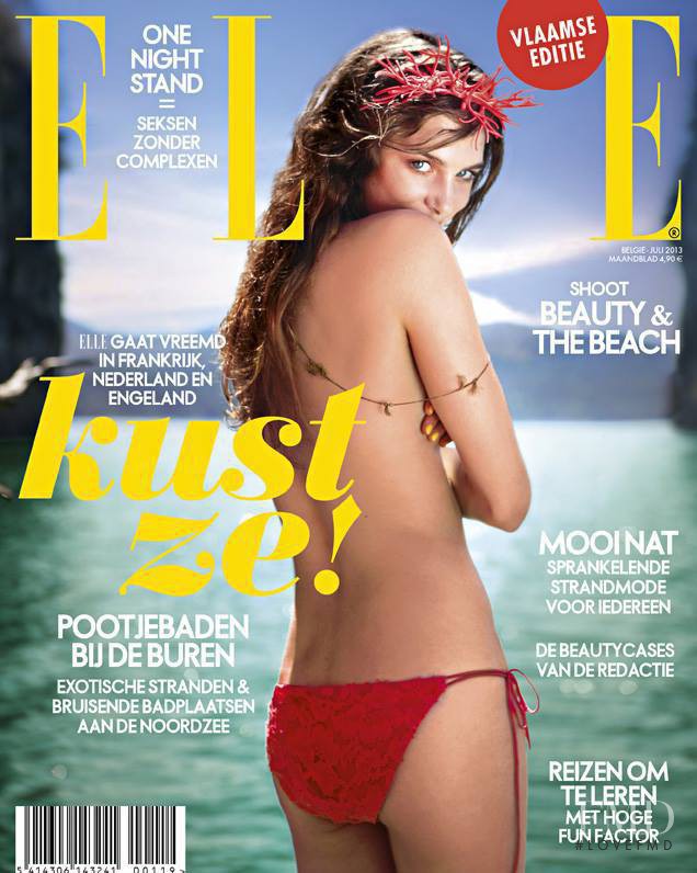 Claire De Regge featured on the Elle Belgium cover from July 2013
