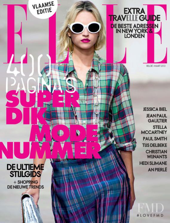  featured on the Elle Belgium cover from March 2013