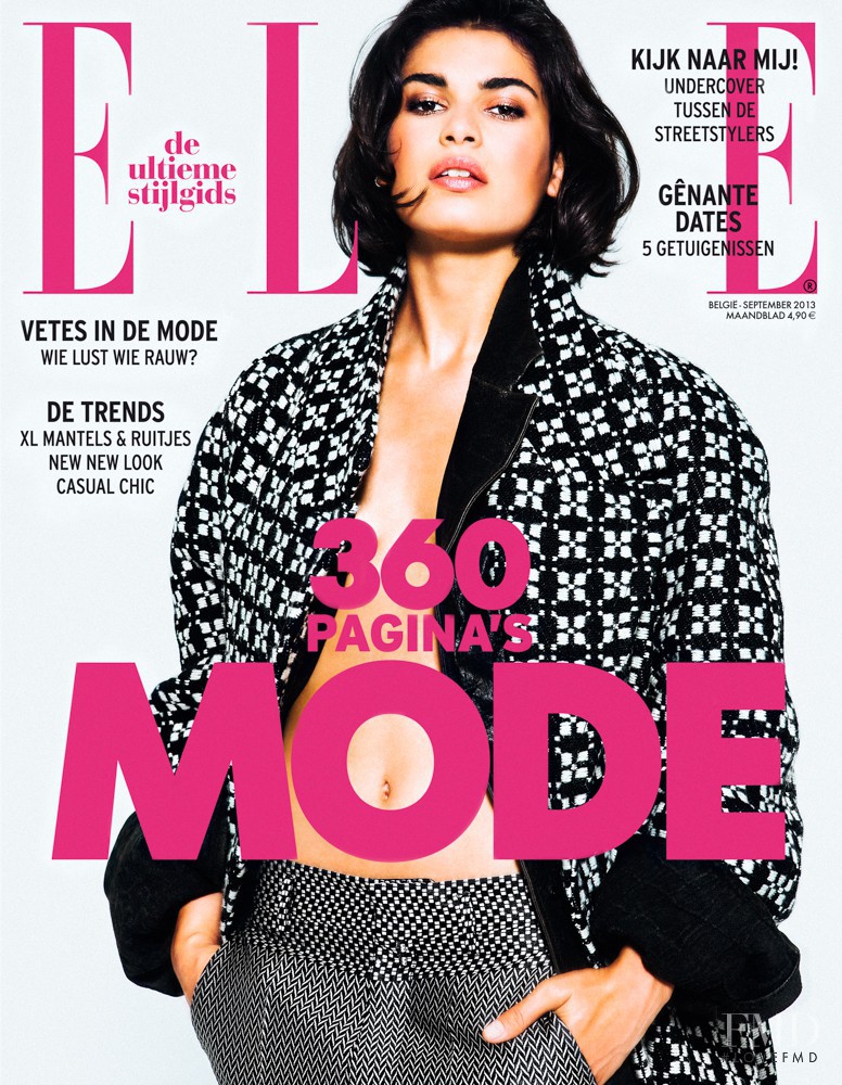 Yana Bovenistier featured on the Elle Belgium cover from September 2013