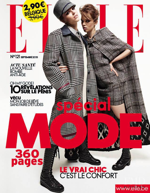 Malgosia Baclawska, Olga Butkiewicz featured on the Elle Belgium cover from September 2013