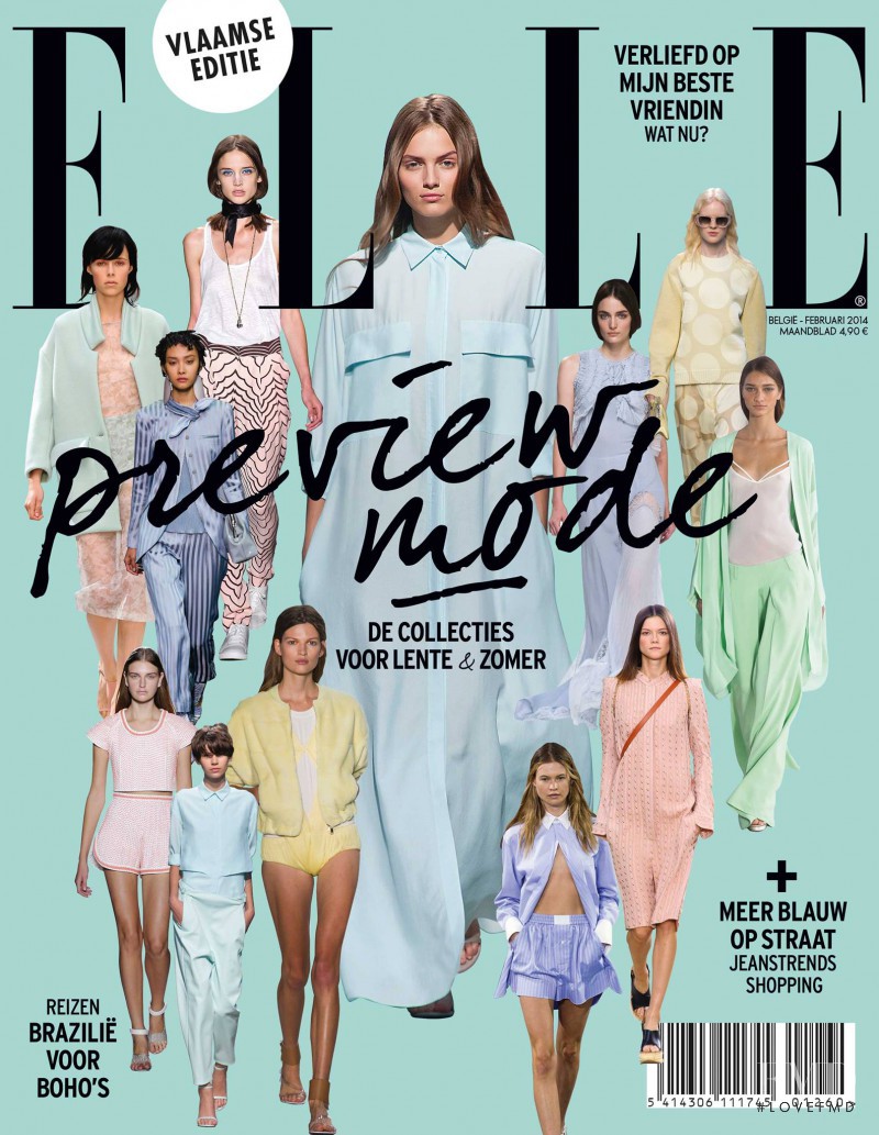  featured on the Elle Belgium cover from February 2014