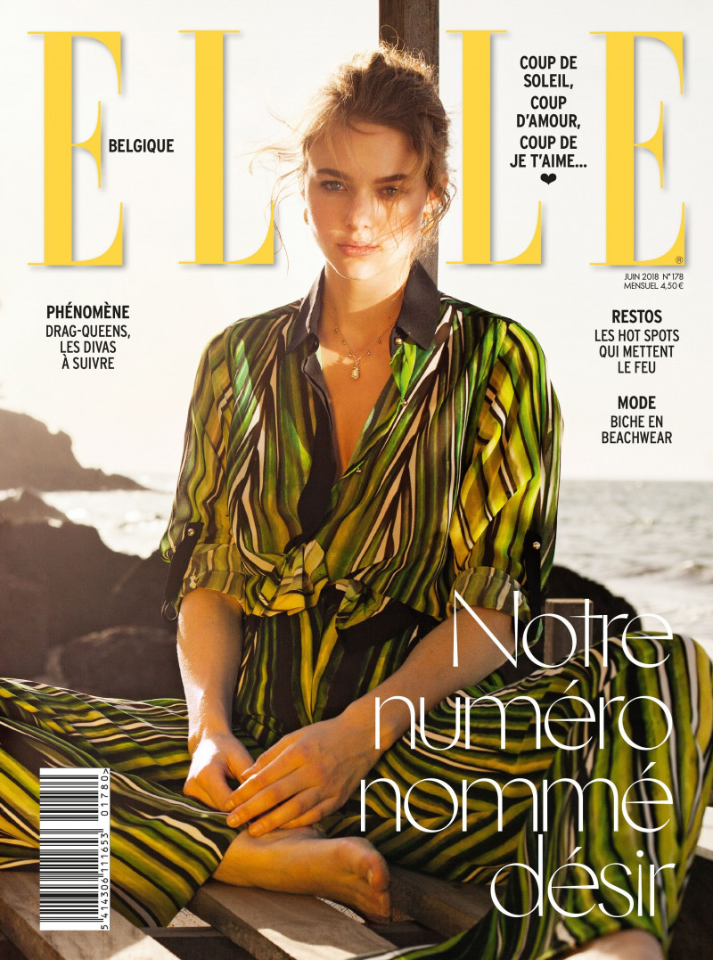 Anais Garnier featured on the Elle Belgium cover from June 2018