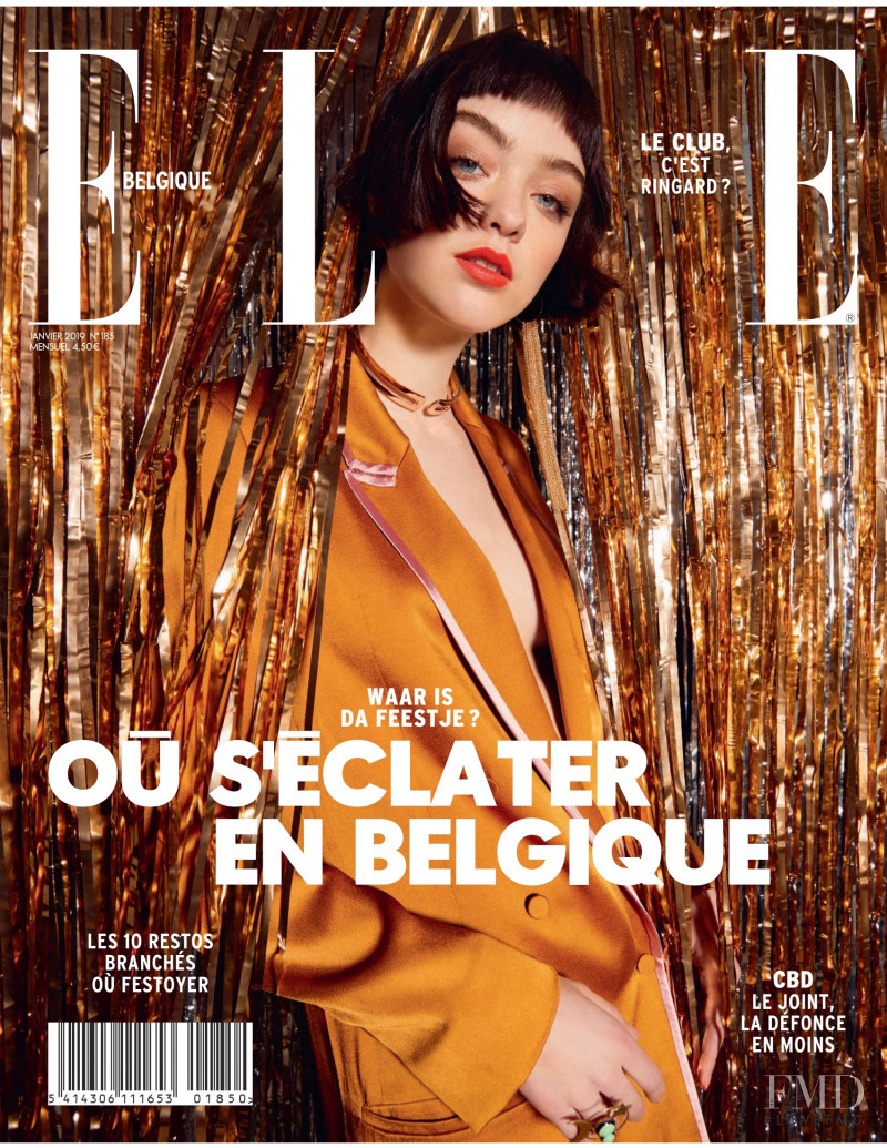 Alice Vink featured on the Elle Belgium cover from January 2019