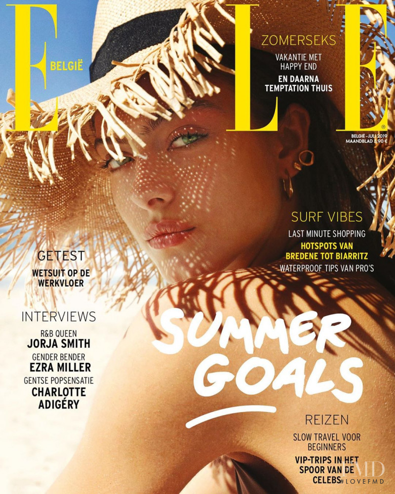  featured on the Elle Belgium cover from July 2019