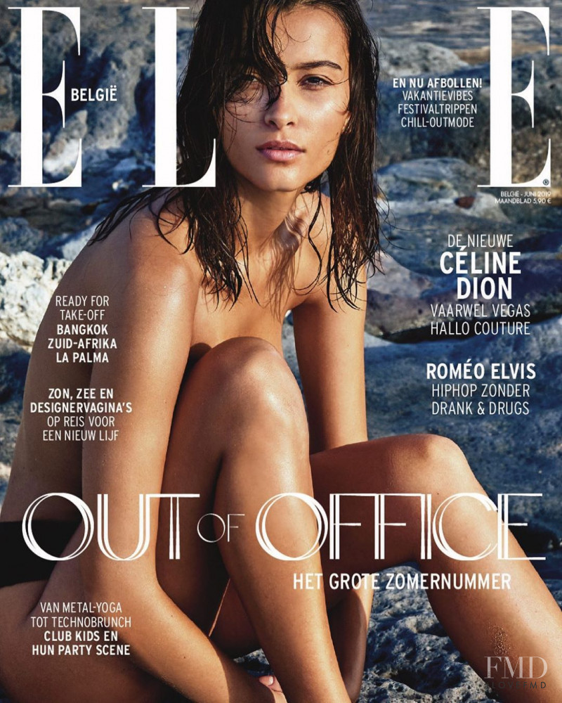Uélyca Siqueira featured on the Elle Belgium cover from June 2019