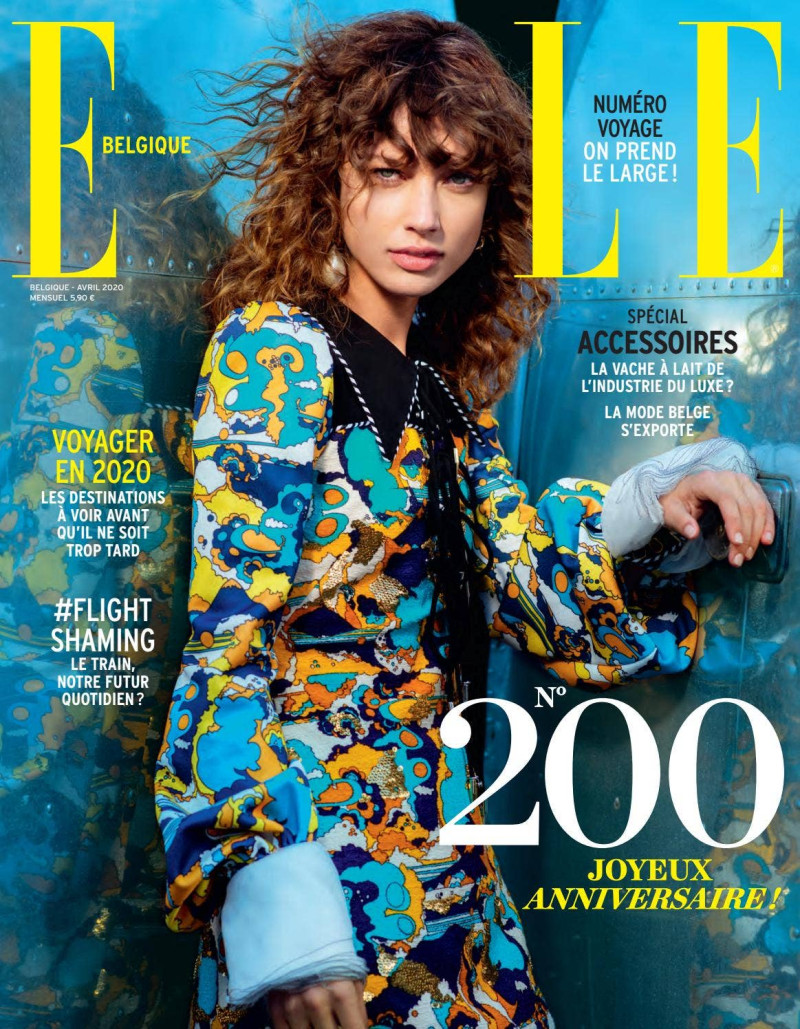 Gigi Ringel featured on the Elle Belgium cover from April 2020