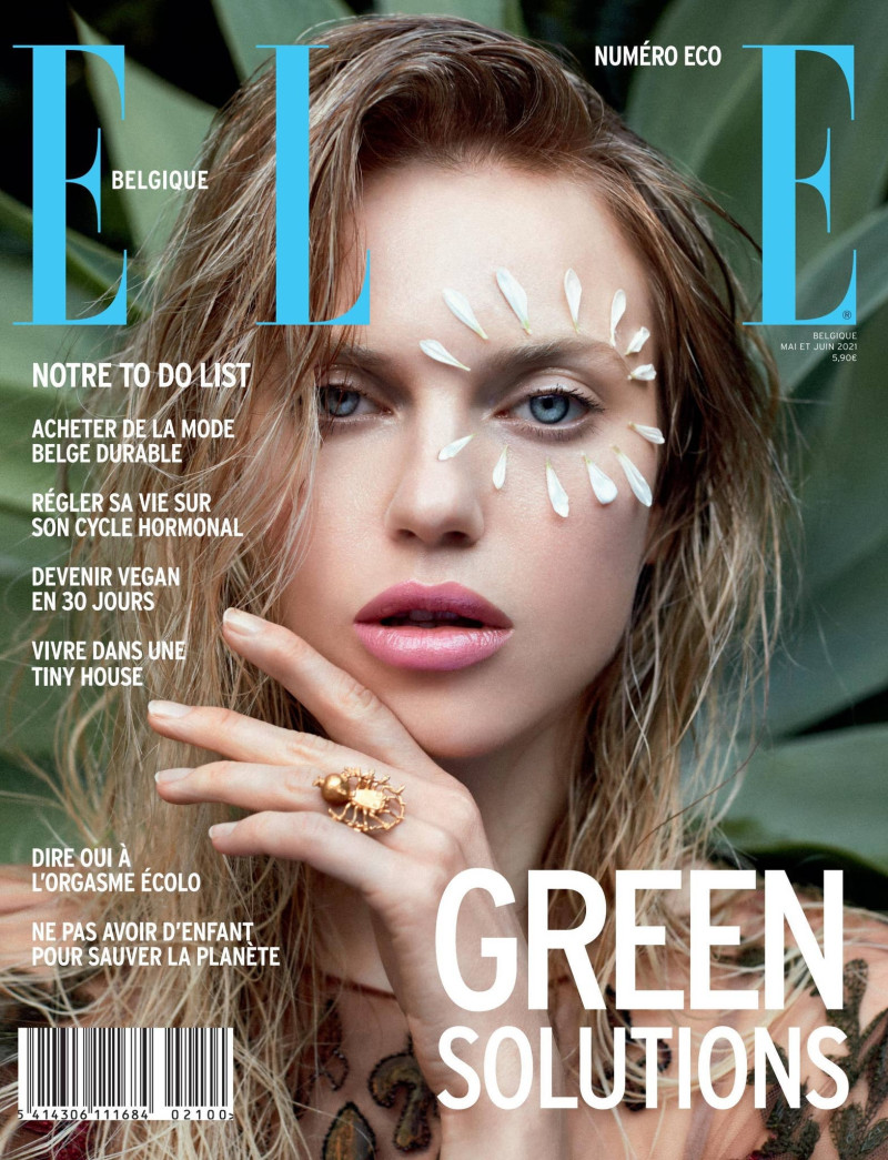 Viktoriya Sirotiuk featured on the Elle Belgium cover from May 2021