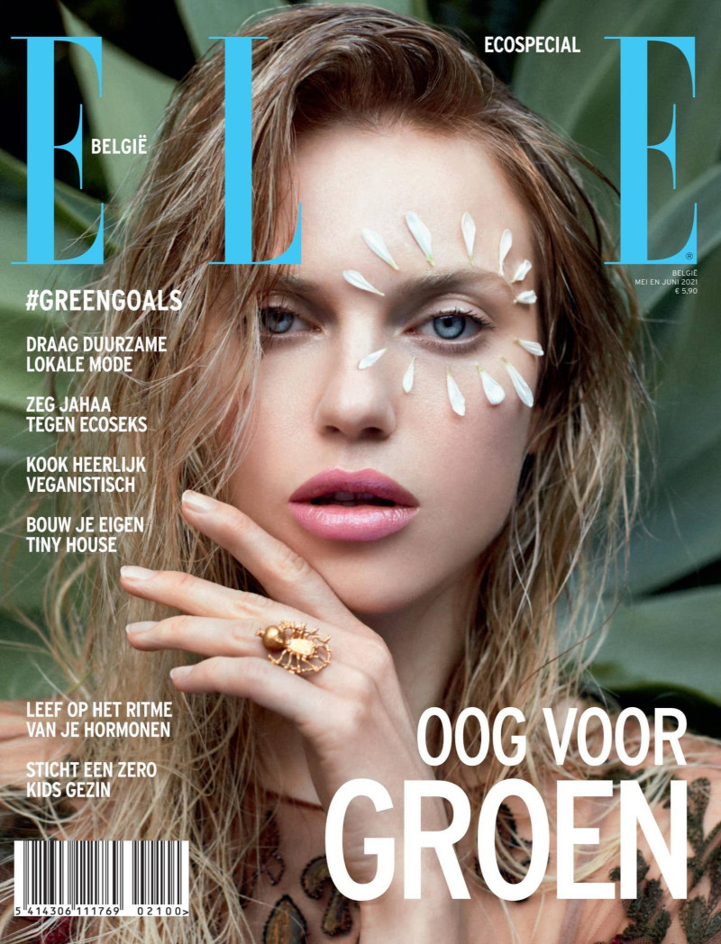 Viktoriya Sirotiuk featured on the Elle Belgium cover from May 2021