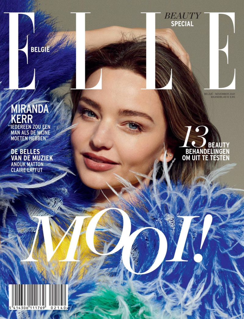 Miranda Kerr featured on the Elle Belgium cover from November 2021