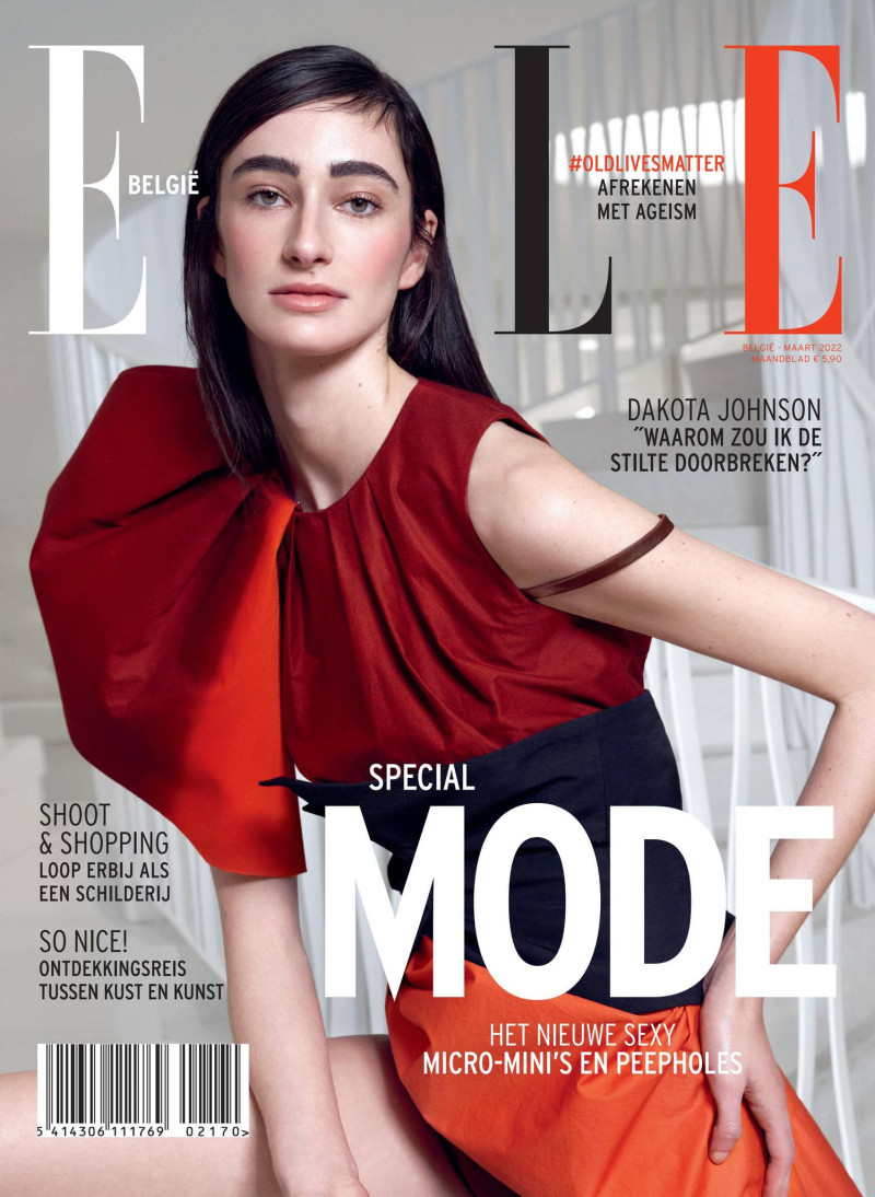 Alice de Broqueville featured on the Elle Belgium cover from March 2022