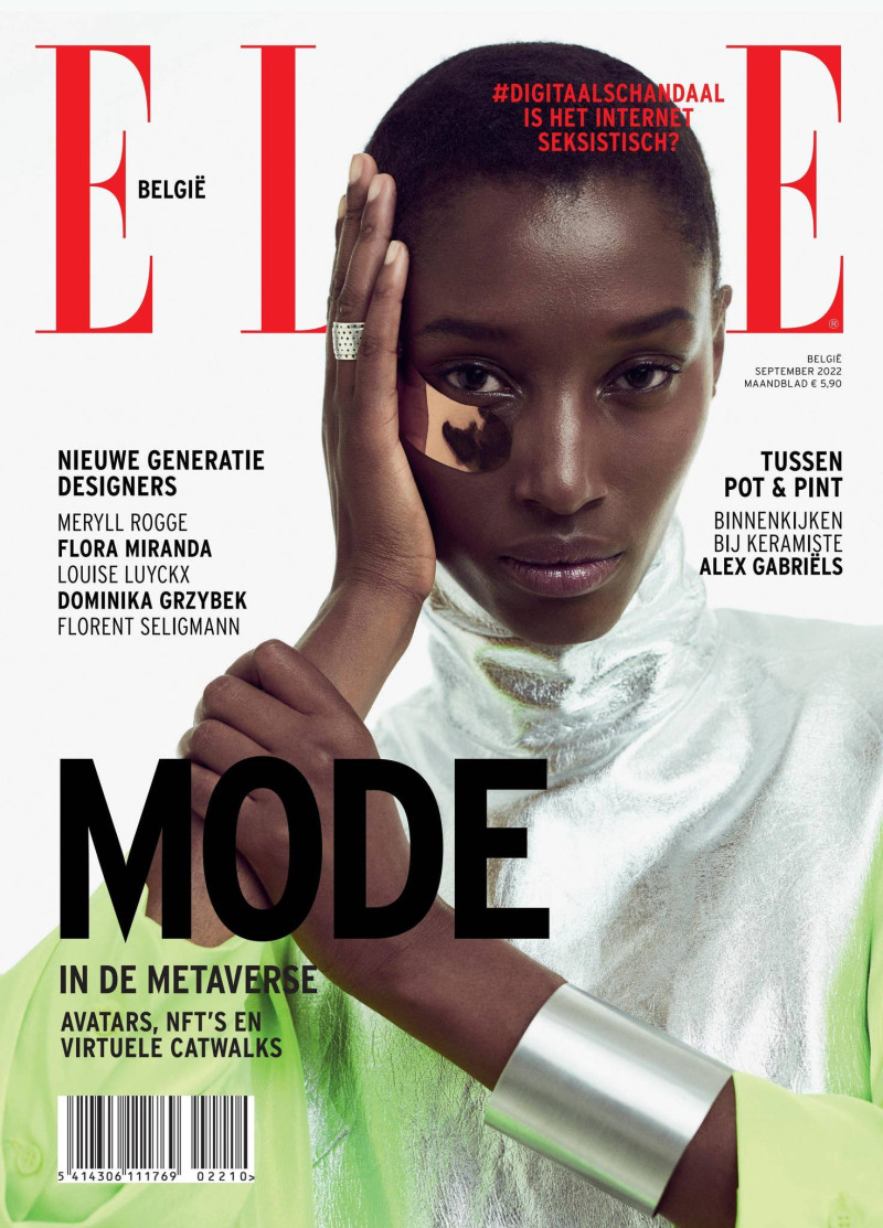 Odette Louvaert featured on the Elle Belgium cover from September 2022