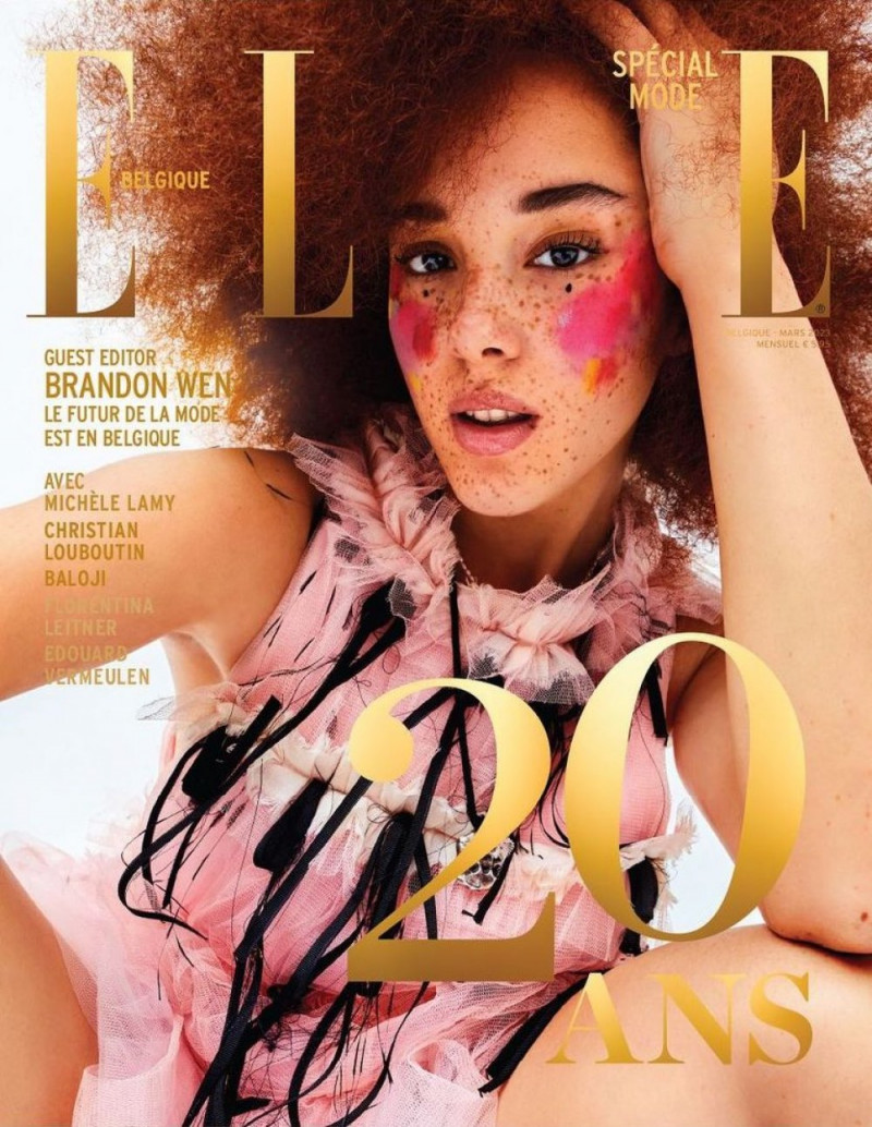 Carmen Garitano featured on the Elle Belgium cover from March 2023