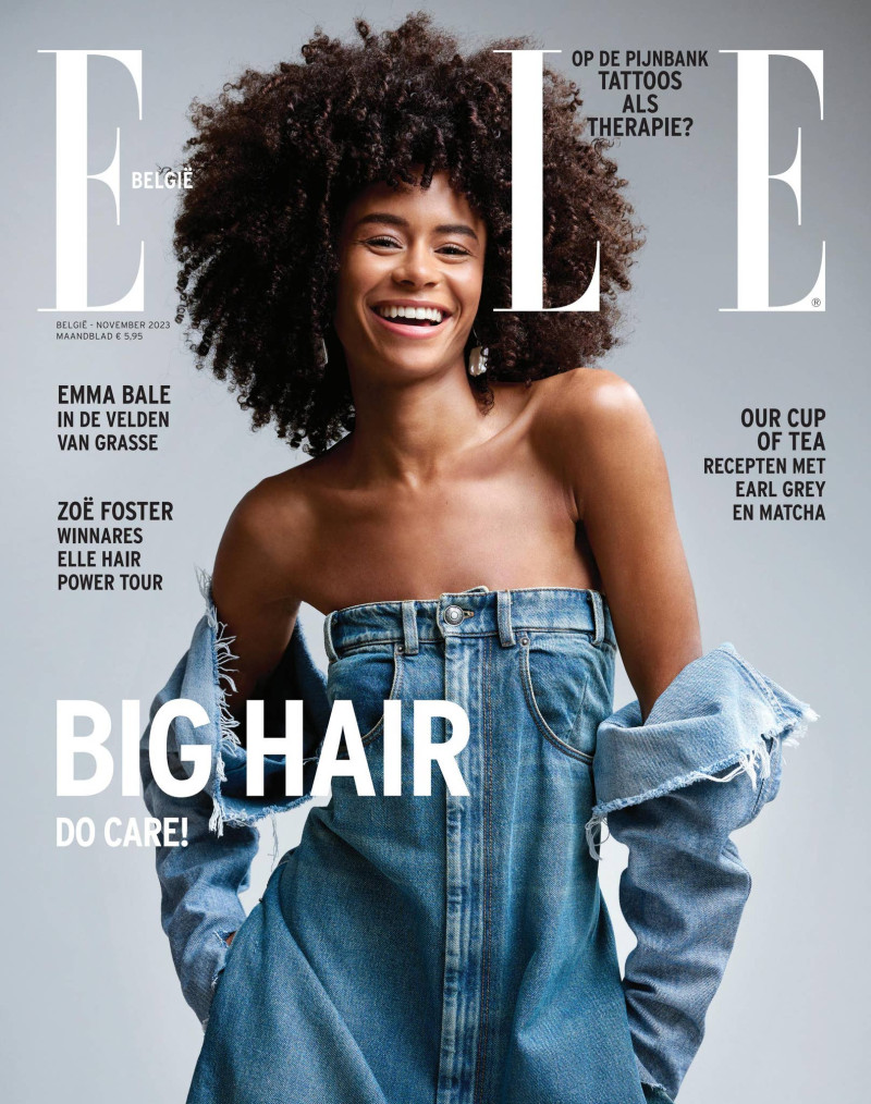 Zoe Foster featured on the Elle Belgium cover from November 2023