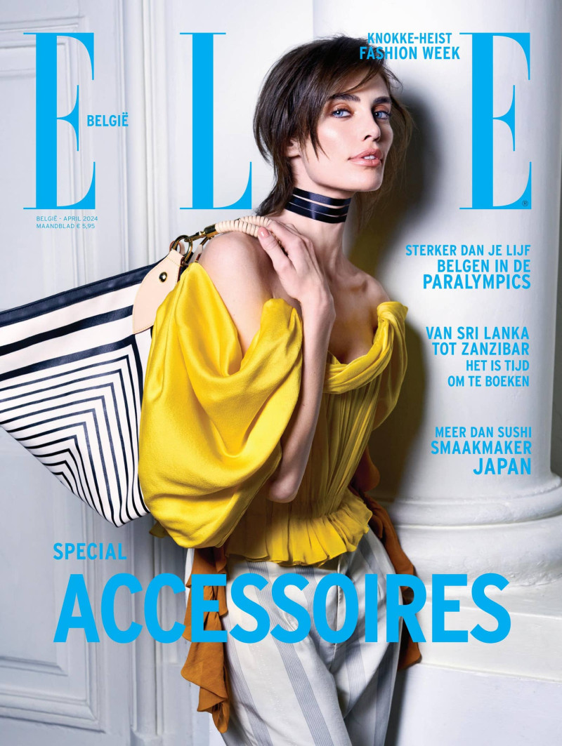 Rebecca Donaldson featured on the Elle Belgium cover from April 2024