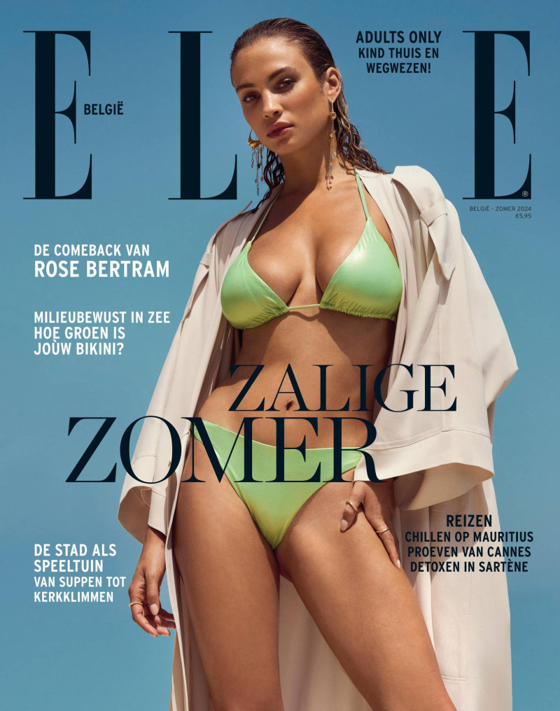 Stephanie Rose Bertram featured on the Elle Belgium cover from July 2024