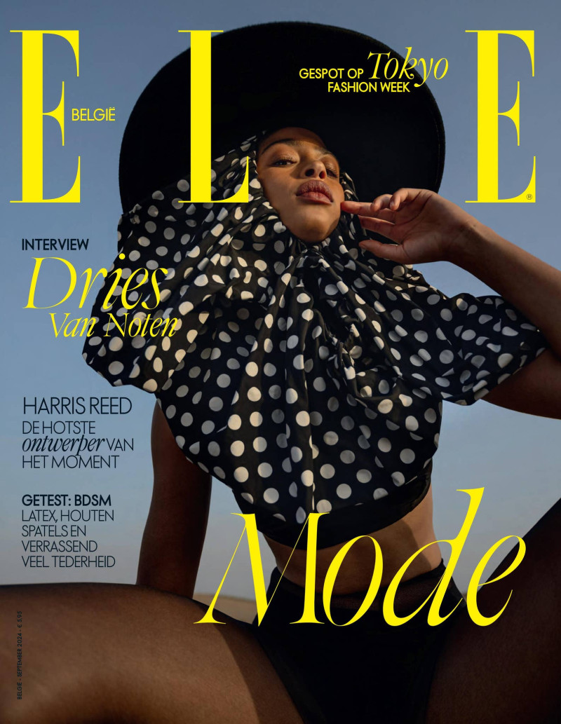 Zoe Thaets featured on the Elle Belgium cover from September 2024