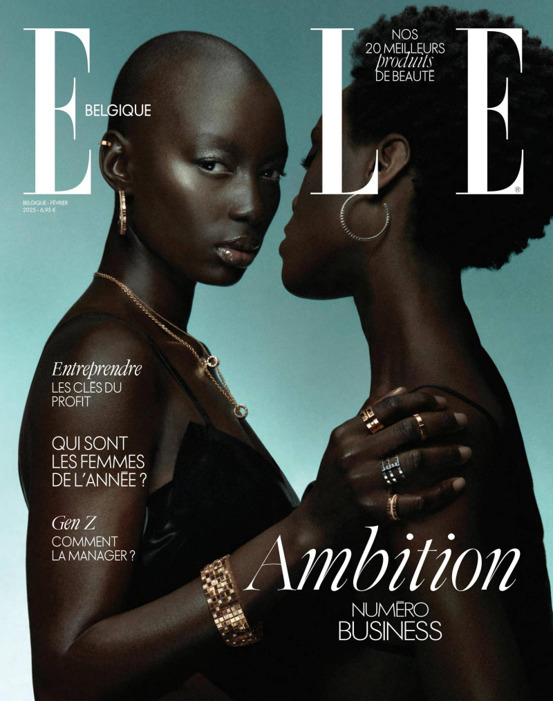 Mameanta Wade, Asch Niyonzima featured on the Elle Belgium cover from February 2025