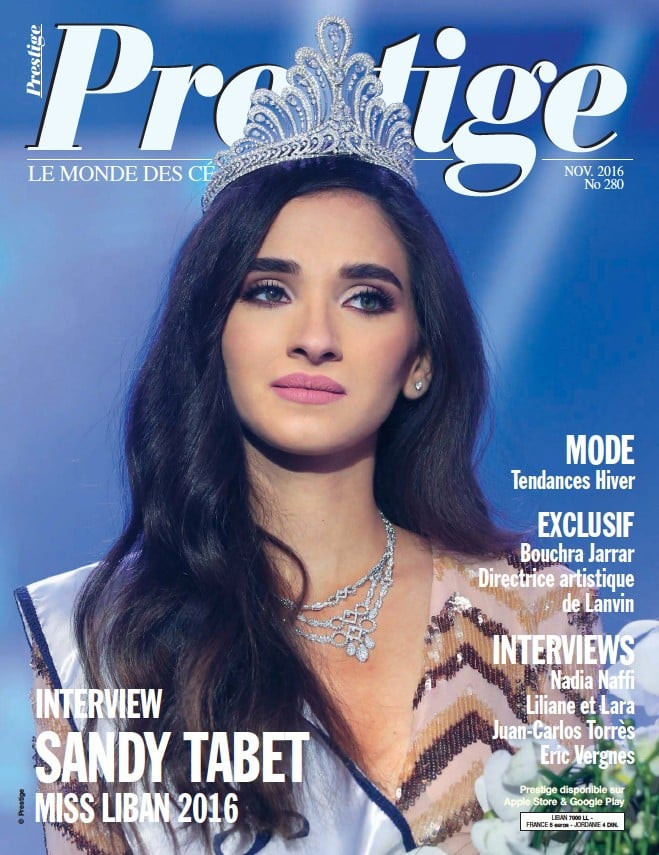 Sandy Tabet featured on the Prestige cover from November 2016