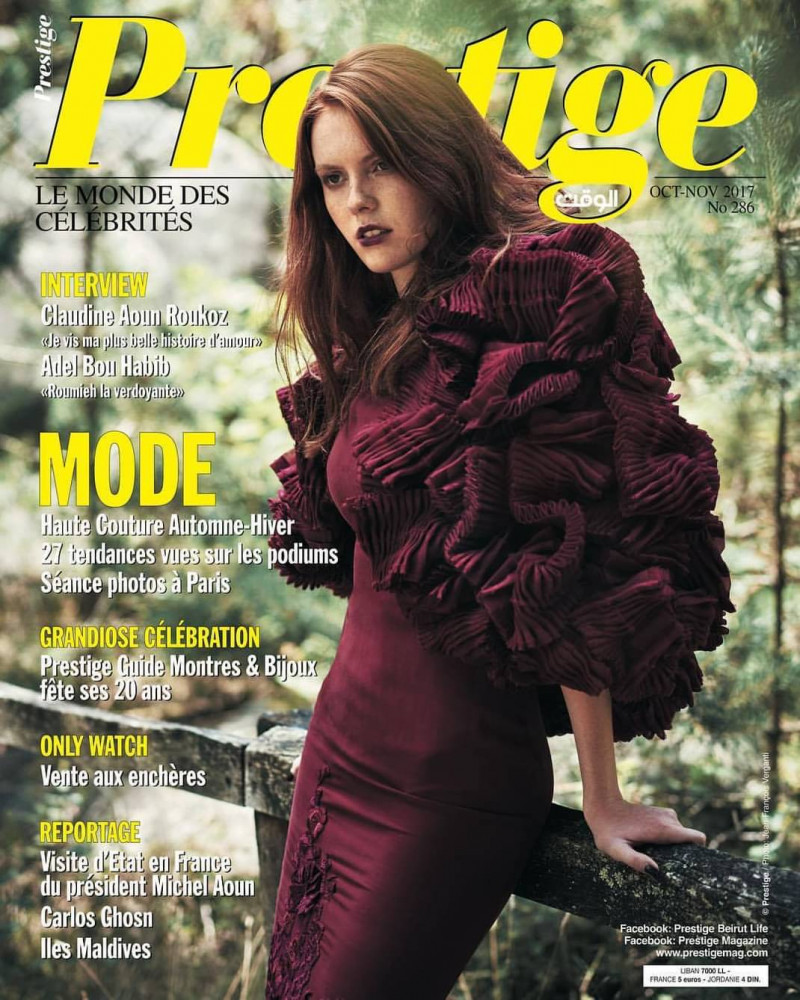 Katell Coic featured on the Prestige cover from October 2017