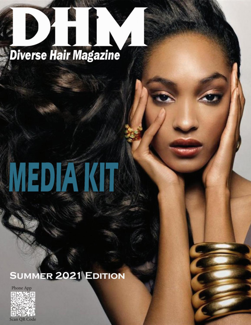 Jourdan Dunn featured on the DHM Diverse Hair Magazine cover from June 2021
