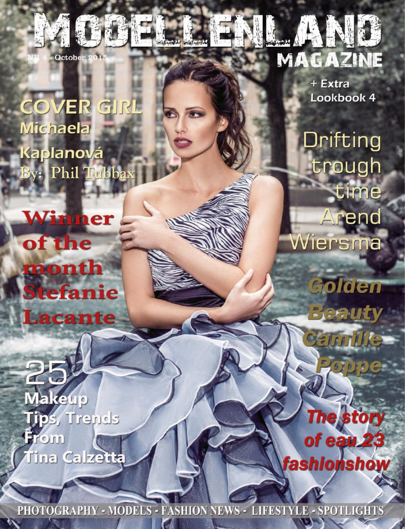 Michaela Kaplanova featured on the ModellenLand Magazine cover from October 2015