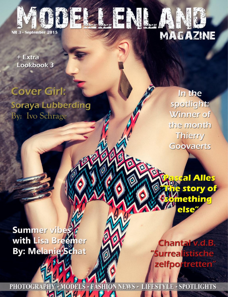 Soraya Lubberding featured on the ModellenLand Magazine cover from September 2015