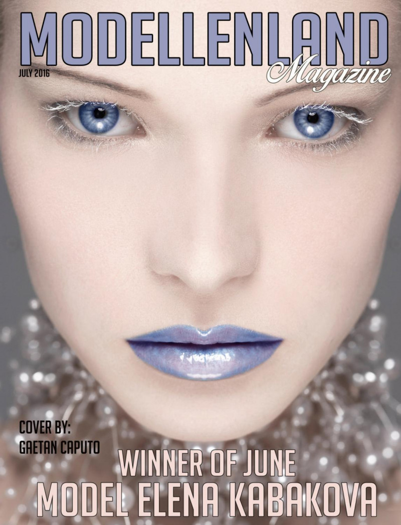 Elena Kabakova featured on the ModellenLand Magazine cover from July 2016