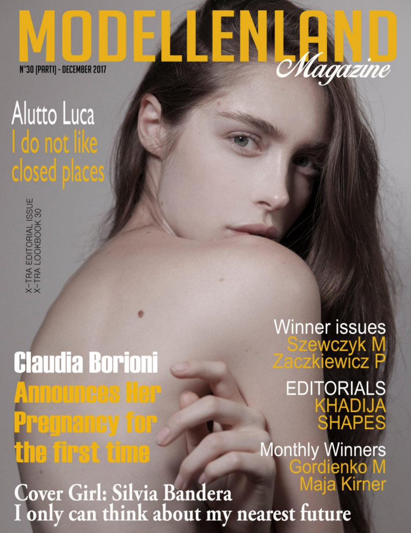 Silvia Bandera featured on the ModellenLand Magazine cover from December 2017