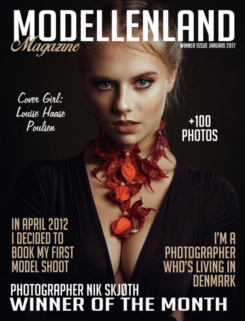 Louise Haase Poulsen featured on the ModellenLand Magazine cover from January 2017