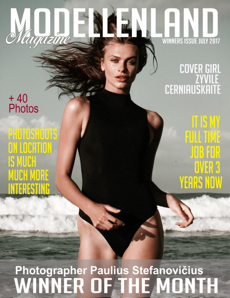 Zyvile Cerniauskaite featured on the ModellenLand Magazine cover from July 2017