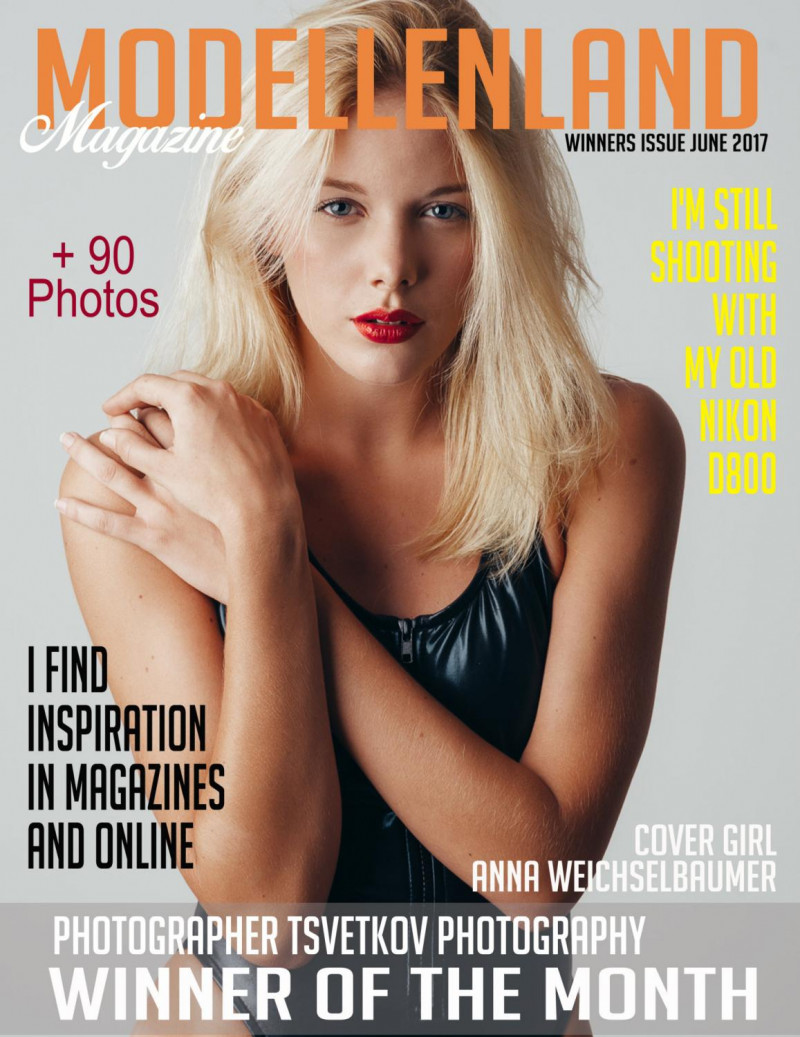 Anna Weichselbaumer featured on the ModellenLand Magazine cover from June 2017