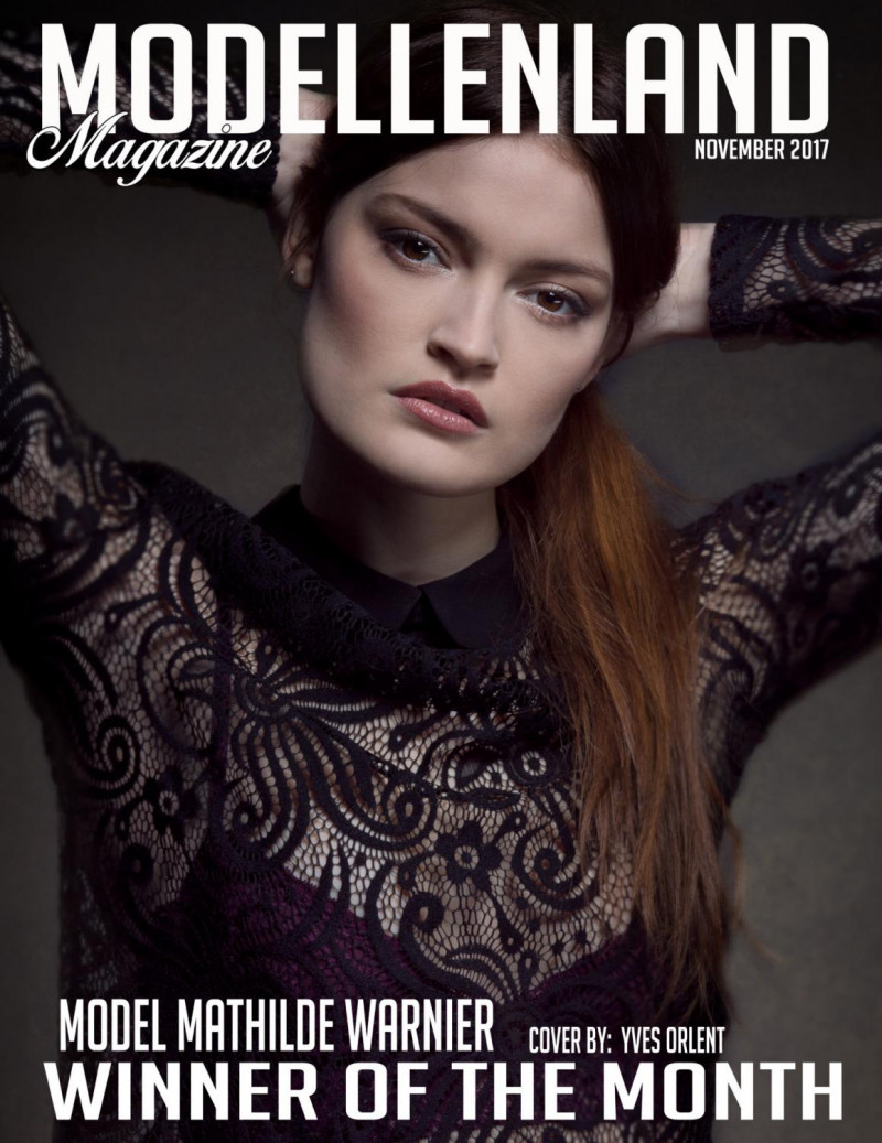 Mathilde Warnier featured on the ModellenLand Magazine cover from November 2017