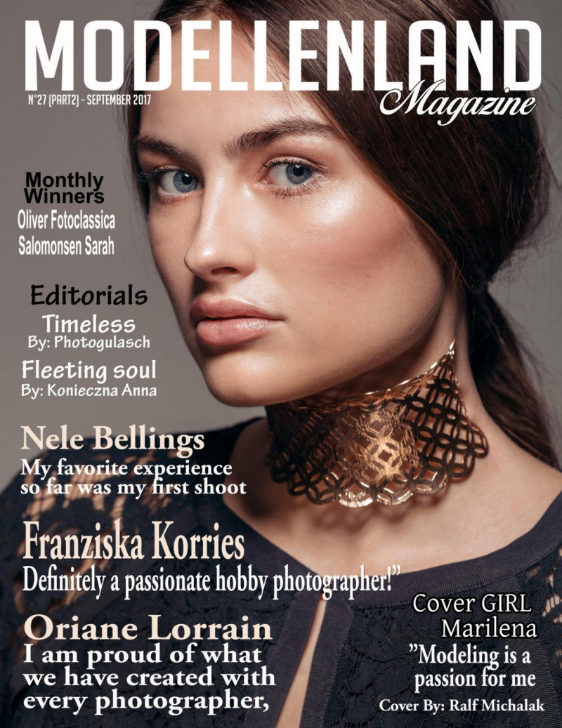 Marilena featured on the ModellenLand Magazine cover from September 2017