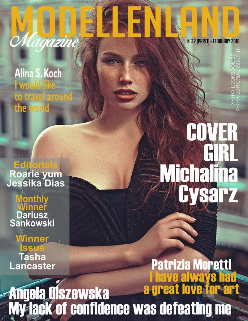 Michalina Cysarz featured on the ModellenLand Magazine cover from February 2018