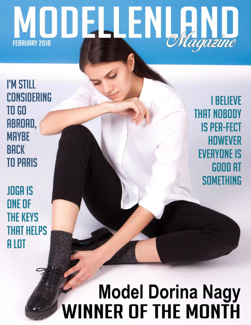 Dorina Nagy featured on the ModellenLand Magazine cover from February 2018