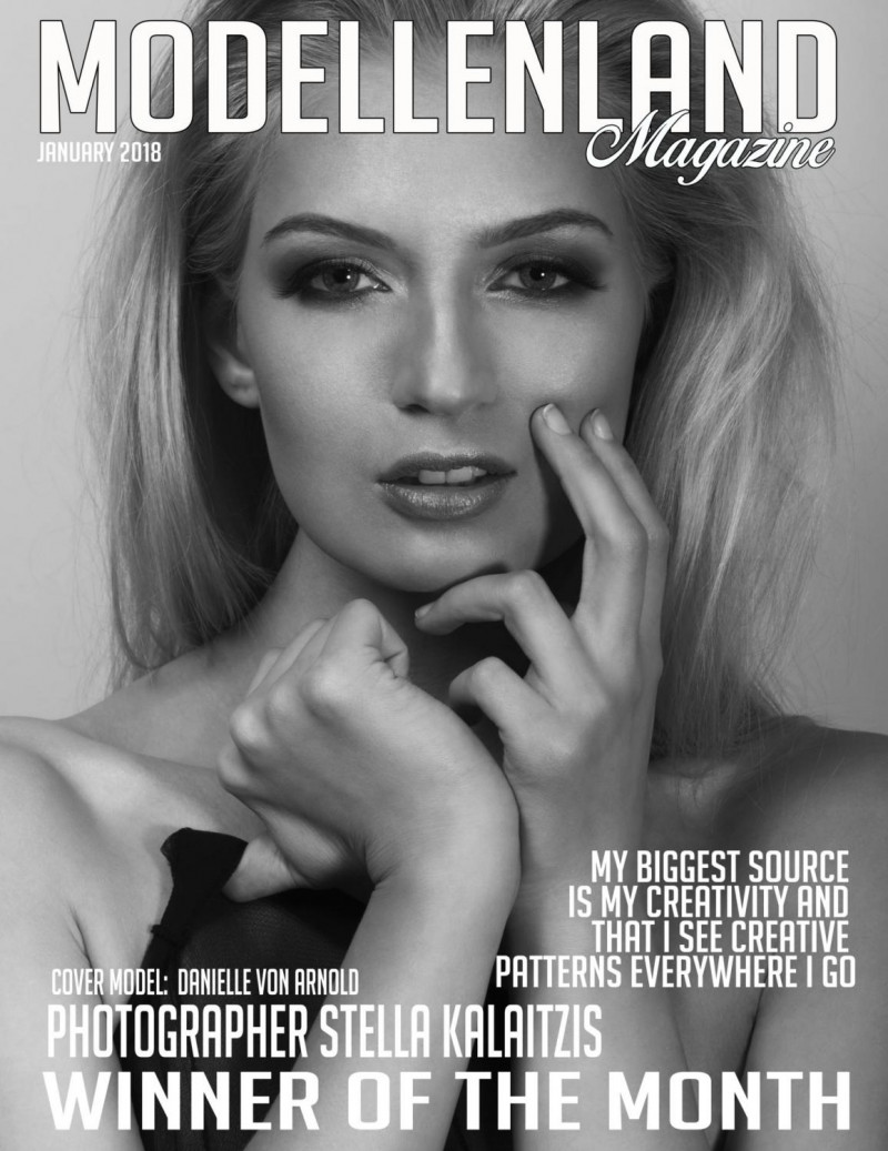 Danielle von Arnold featured on the ModellenLand Magazine cover from January 2018